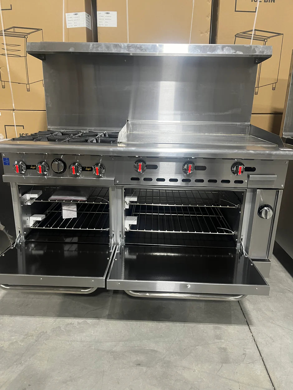 CES 60" Double Oven with 4 Burners and 36" Griddle