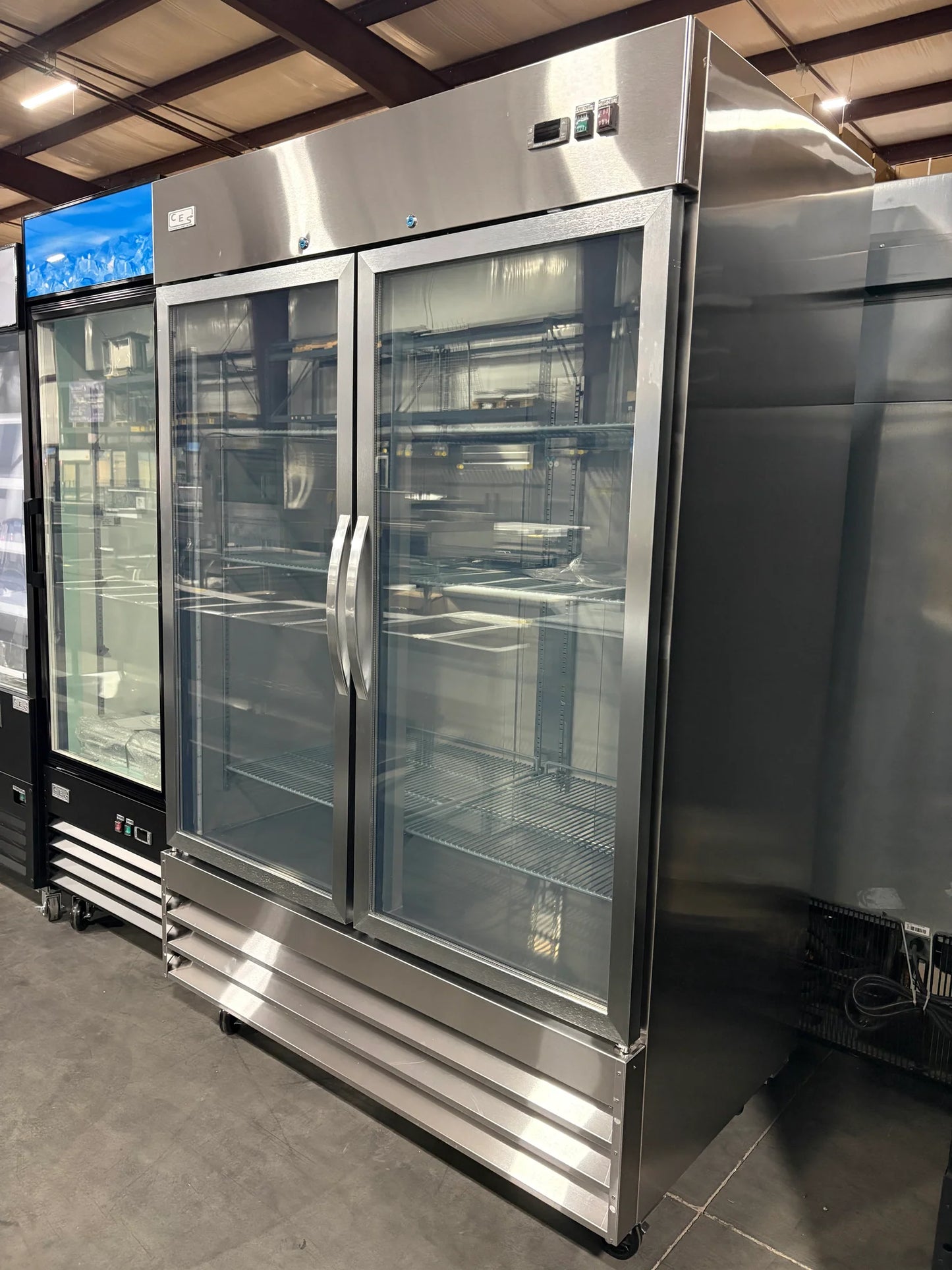 CES Double Door Glass Freezer