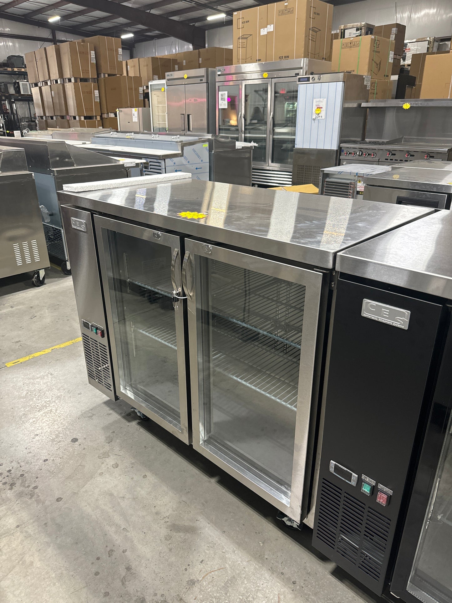 CES 48" Glass Front Bar Back Cooler