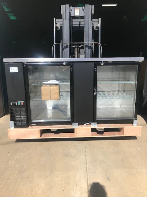 CES 69" Glass Front Bar Back Cooler