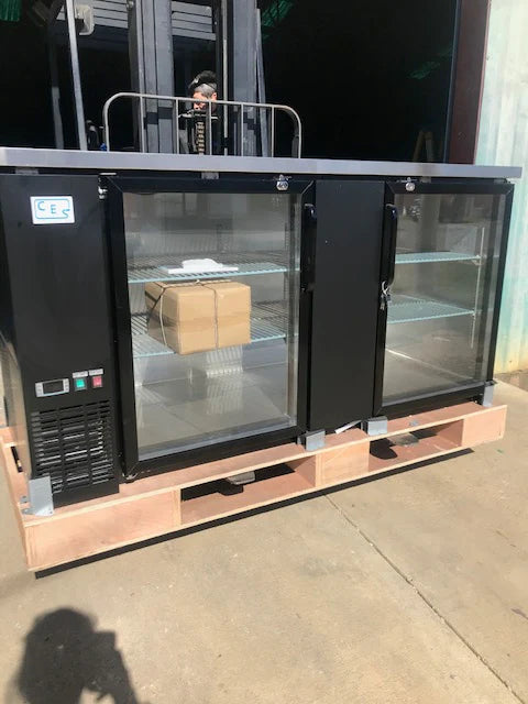 CES 69" Glass Front Bar Back Cooler