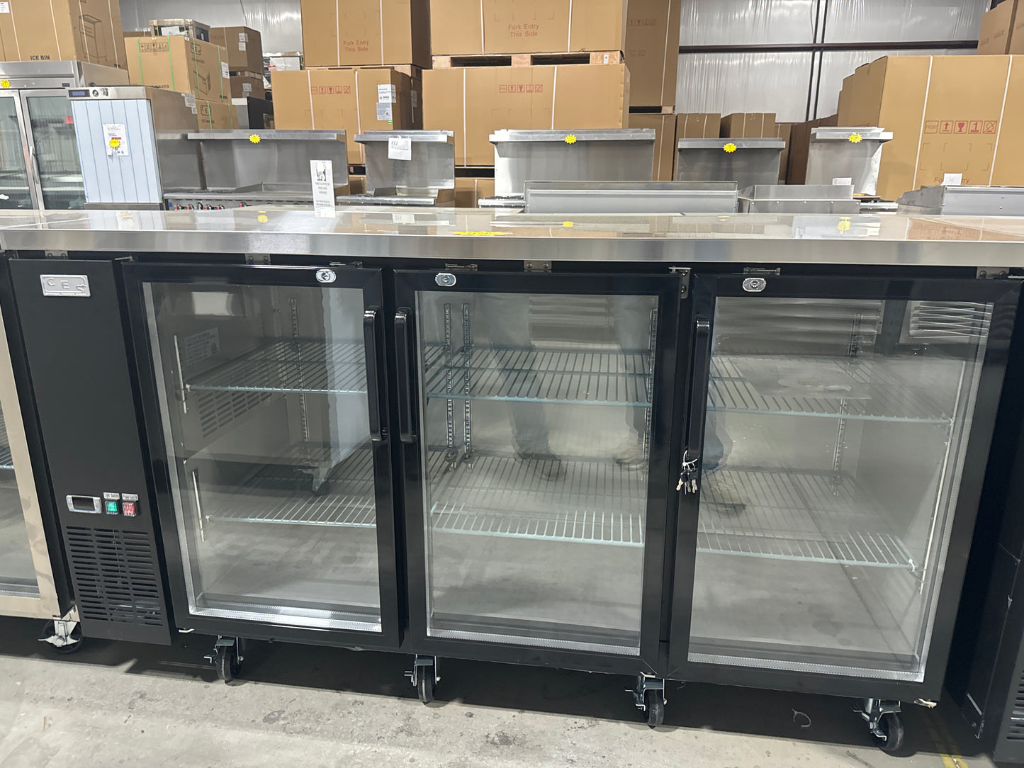 CES 72" Glass Front Bar Back Cooler