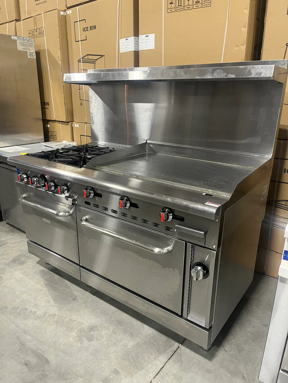 CES 60" Double Oven with 4 Burners and 36" Griddle