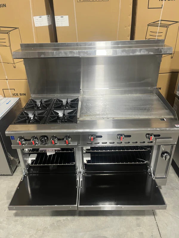 CES Double Oven with 4 Burners and 36" Griddle