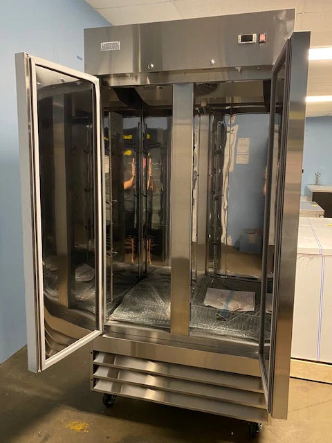 CES Compact Double Door Stainless Freezer